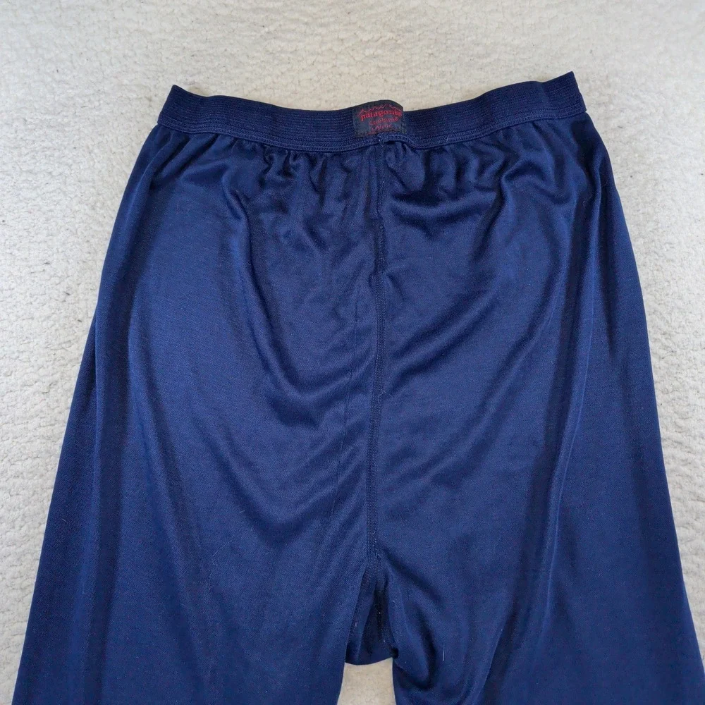 Patagonia Capilene Mens Large Navy Blue Base Layer‎ Long Underwear Bottoms USA